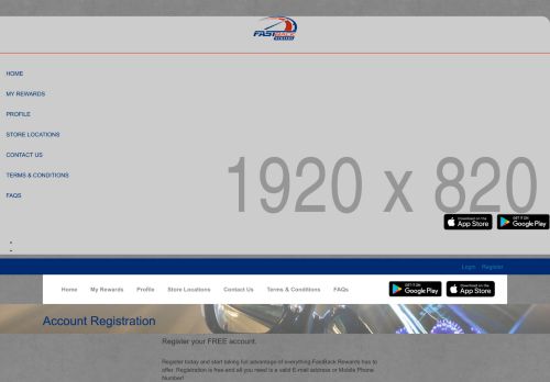 
                            11. FastBack Rewards - Account Registration