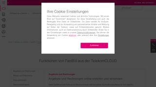 
                            4. FastBill - Funktionen - TelekomCLOUD