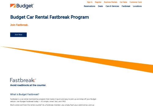 
                            12. Fastbreak Program | Budget Car Rental