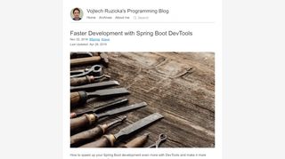 
                            6. Faster Development with Spring Boot DevTools | Vojtech Ruzicka's ...