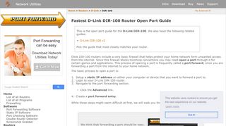 
                            10. Fastest D-Link DIR-100 Router Open Port Guide - Port Forward
