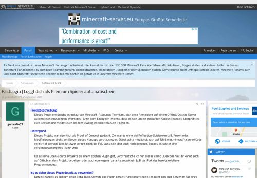 
                            8. FastLogin | Loggt dich als Premium Spieler automatisch ein ...