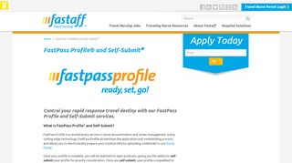 
                            10. FastPass Profile® and Self-Submit   | Fastaff Travel Nursing