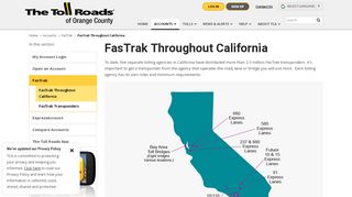 
                            12. FasTrak Throughout California | The Toll Roads