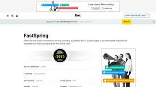 
                            11. FastSpring - Santa Barbara, CA - Inc.com