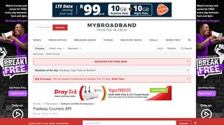 
                            12. Fastway Couriers API | MyBroadband