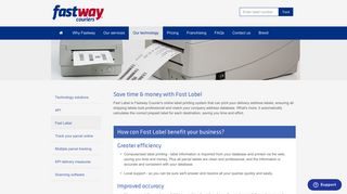 
                            4. Fastway Couriers - Fast Label