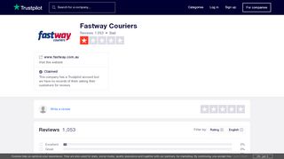 
                            8. Fastway Couriers Reviews | Read Customer Service Reviews of www ...
