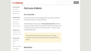 
                            5. Fat Loss 4 Idiots Explained - Freedieting