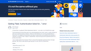 
                            3. fatal: Authentication failed for... - Atlassian Community