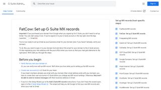 
                            11. FatCow: Set up G Suite MX records - G Suite Admin Help