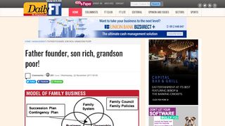 
                            12. Father founder, son rich, grandson poor! | FT Online - Daily FT