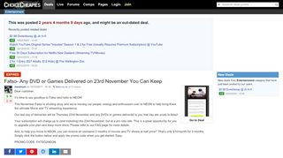 
                            4. Fatso- Any DVD or Games Delivered on 23rd November You Can ...