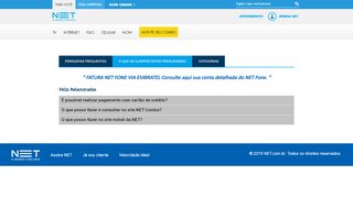 
                            9. FATURA NET FONE VIA EMBRATEL Consulte aqui sua conta ...