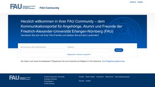 
                            8. FAU Community: Login