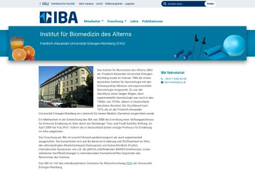 
                            12. FAU Institut für Biomedizin des Alterns (IBA) - Startseite › Institut für ...