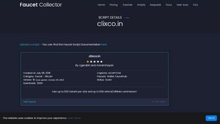 
                            7. Faucet Collector - Clixco.in script