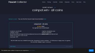 
                            11. Faucet Collector - Coinpot.win- All Coins script