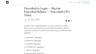 
                            11. Faucethub.io Login — Bitcoin Faucethub Balance — Faucethub CPU ...