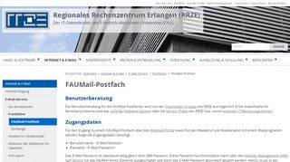 
                            2. FAUMail-Postfach › Regionales Rechenzentrum Erlangen (RRZE)