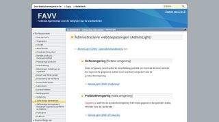 
                            3. FAVV - AdminLight: Adminstratieve webtoepassingen