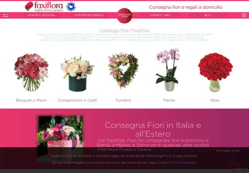 
                            2. Faxiflora® - Catalogo Fiori a domicilio