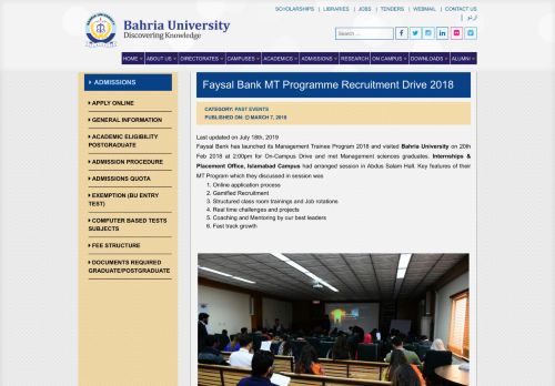 
                            9. Faysal Bank MT Programme Recruitment Drive 2018 – ...