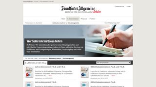 
                            11. F.A.Z. Schulportal - Exklusive Lehrer- / Schulangebote