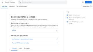 
                            5. Fazer backup de fotos e vídeos - Computador - Ajuda do Google Fotos