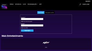 
                            12. Fazer login | Canal Sony Brasil