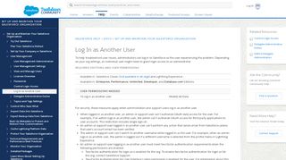 
                            8. Fazer login como outro usuário - Salesforce Help