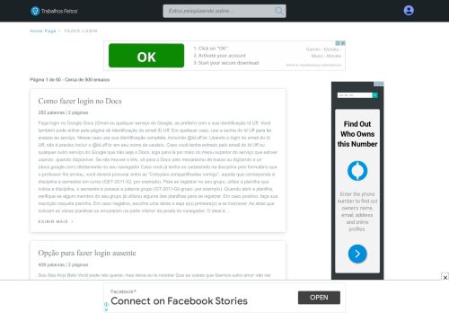 
                            4. Fazer Login Grátis Artigos Acadêmicos - Trabalhos Feitos