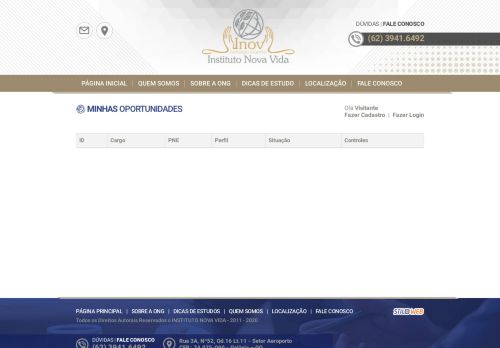 
                            7. Fazer Login | INOV - Instituto Nova Vida