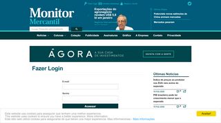 
                            8. Fazer Login - Jornal Monitor Mercantil