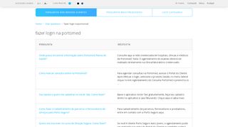 
                            2. fazer login na portomed - Perguntas mais frequentes - Porto Seguro