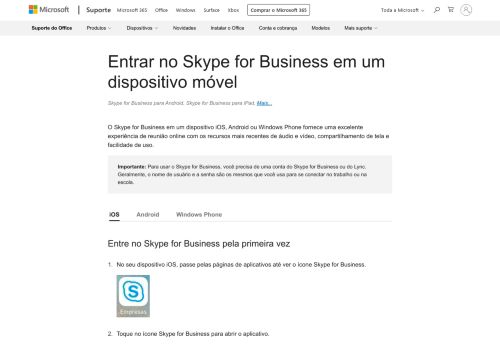 
                            8. Fazer login no Skype for Business em dispositivos móveis - Suporte ...