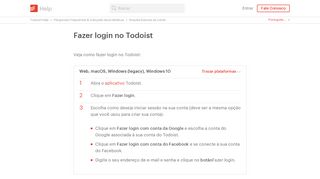 
                            3. Fazer login no Todoist – Todoist Help