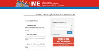 
                            2. Fazer Login - Vestibular - IME