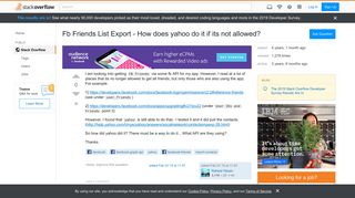 
                            7. Fb Friends List Export - How does yahoo do it if its not allowed ...
