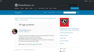 
                            12. FB login problem | WordPress.org