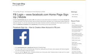 
                            11. FB Login – www.facebook.com Home Page Sign Up | Mobile
