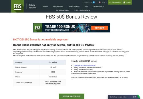 
                            9. FBS 50$ Bonus | The Best Welcome Forex Bonus - FBS ...