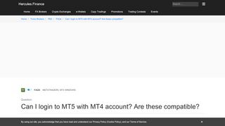 
                            9. FBS – Can I login to MT5 with MT4 account? Are these compatible ...