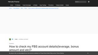 
                            8. FBS – How to check my FBS account details(leverage, ...
