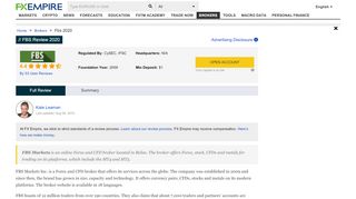 
                            8. FBS Review 2019, User Ratings, Bonus, Demo & More - FX Empire