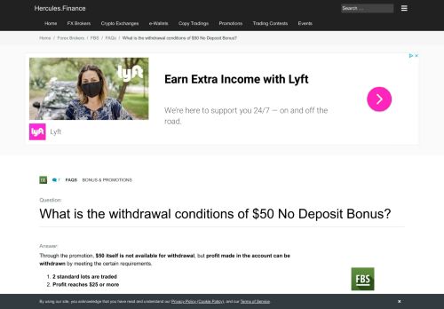 
                            11. FBS – What is the withdrawal conditions of $50 No Deposit ...