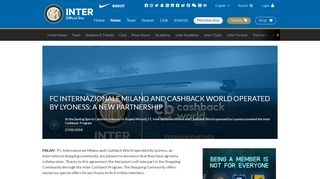
                            10. FC Internazionale Milano and Cashback World operated by Lyoness ...