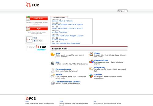 
                            2. FC2 - Website gratis, Analisis, Blog, Rental Server, SEO ...