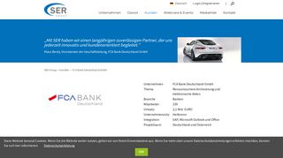 
                            8. FCA Bank Deutschland GmbH - SER Group