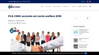 
                            11. FCA CNHI: accordo sul conto welfare 2018 - Uilm Torino